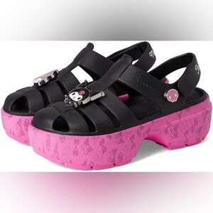 NWT Crocs x Hello Kitty and Friends My Melody And Kuromi Stomp Sandal